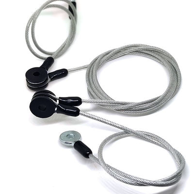 ชุดสายเคเบิลลวดสลิงแบบกำหนดเองเคลือบ PVC สายคล้องใส สายรัดนิรภัย