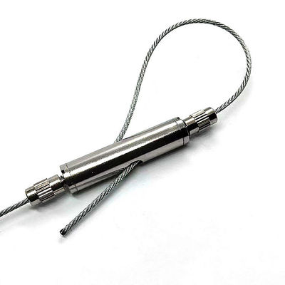 ชุดแขวนสายเคเบิลเครื่องบินแบบปรับได้พร้อมตัวยึดแบบวนรอบและสีนิกเกิล