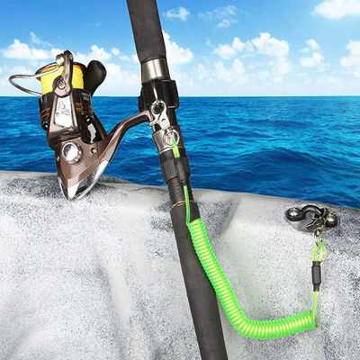 สายคล้องเครื่องมือแบบขดสปริงเหล็กเคลือบพลาสติกเพื่อความปลอดภัยแบบปรับได้