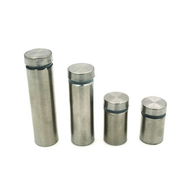 สแตนเลสสตีล คลิปสเปเซอร์กระจกอะคริลิค สแตนออฟป้ายเกลียว สำหรับป้ายโฆษณากระจก