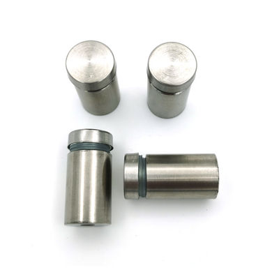 สแตนเลสสตีล คลิปสเปเซอร์กระจกอะคริลิค สแตนออฟป้ายเกลียว สำหรับป้ายโฆษณากระจก