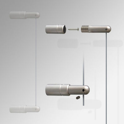 อลูมิเนียมหลายฟังก์ชัน ผนังต่อผนังเคเบิลแสดงไฟฟ้า ระบบแขวนสายกับรางสําหรับภาพวาดศิลปะและกรอบ