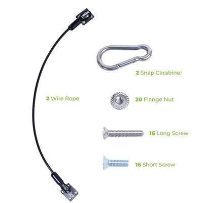 สแตนเลส สายเชือกขยะ Can Lid Lock โลหะ Universal Lid Lock สําหรับกระป๋องขยะกลางแจ้ง