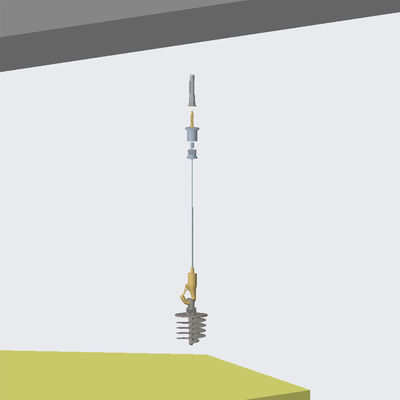 Suspension Kit With Ceiling Attachment With Adjustable Hook Gripper Wire Hanger