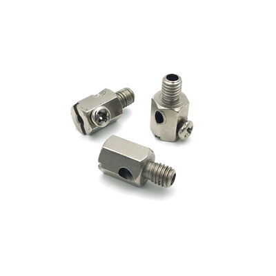 ตัวหนีบสายเคเบิลแบบห่วงสองทางนิกเกิล ตัวจับสายทองแดง คลิปตัวล็อคสายสลิง