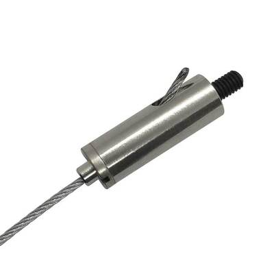 ตัวจับสายเคเบิลสแตนเลส เกลียวภายนอกสำหรับจัดระเบียบฝ้าเพดาน พร้อมตัวจับยึดสลิงเหล็ก