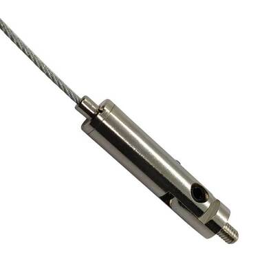 ตัวจับสายเคเบิลสแตนเลส เกลียวภายนอกสำหรับจัดระเบียบฝ้าเพดาน พร้อมตัวจับยึดสลิงเหล็ก