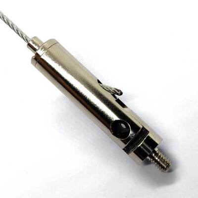 ตัวจับสายเคเบิลสแตนเลส เกลียวภายนอกสำหรับจัดระเบียบฝ้าเพดาน พร้อมตัวจับยึดสลิงเหล็ก