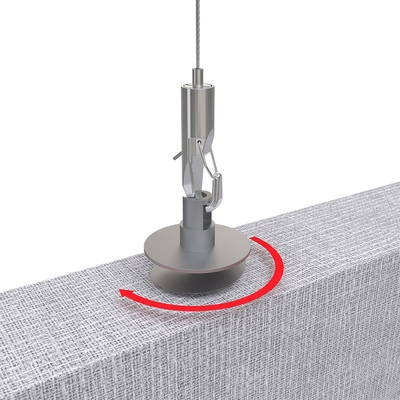 Wire Rope Gripper Fastening Screw Helix Anchor Acoustic Panel Suspension Hardware Soundproof Plate Mounting Accessory