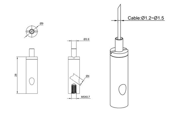 Female Thread Wire Cable Grippers No Tool Adjustment Reusable For Lighting