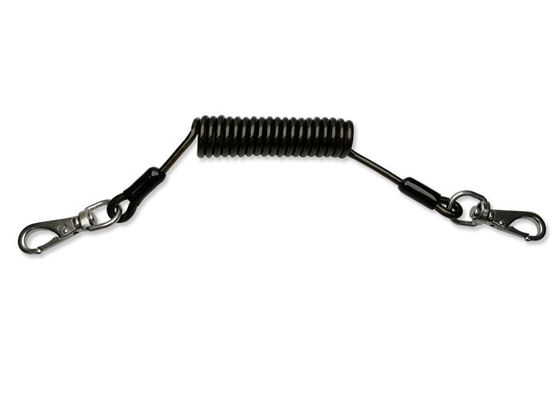 PU Colored Extension Spring Safety Cable , Spring Circle Garage Door Safety Cable