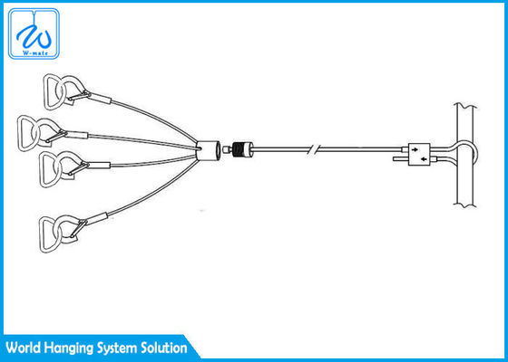 อุตสาหกรรม HVAC ชุดแขวน ระบบแขวนหางท่ออากาศ 2 / 5mm กว้างเคเบิล