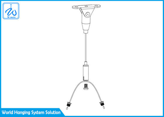 ชุดแขวนสายเหล็กทนทาน สําหรับไฟเพดาน ความสูงปรับ