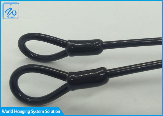 Plastic Coated Extension Spring Safety Cable , Mobile Phone Anti Theft Wire Rope