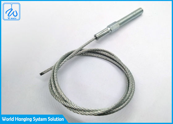 2.5mm Steel Custom Wire Rope Assemblies With M8 Threaded Studs สแตนเลส สแตนเลส สแตนเลส