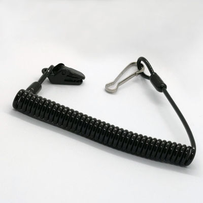 สายคล้องสแตนเลสสตีลเคลือบไวนิลสำหรับกีฬาขายส่งแบบขดสปริง