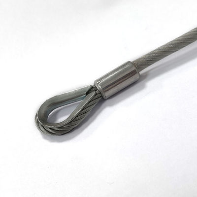 ชุดสายคล้อง PVC เคลือบสแตนเลสสตีลสำหรับใช้งานกลางแจ้ง พร้อมปลายตะขอ