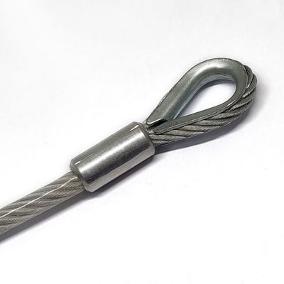 ชุดสายคล้อง PVC เคลือบสแตนเลสสตีลสำหรับใช้งานกลางแจ้ง พร้อมปลายตะขอ