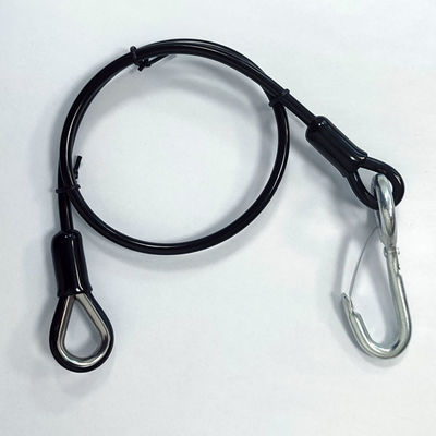 สายเคเบิลลวดเคลือบ PU สแตนเลสสตีลชุบสังกะสีพร้อมตะขอแขวน