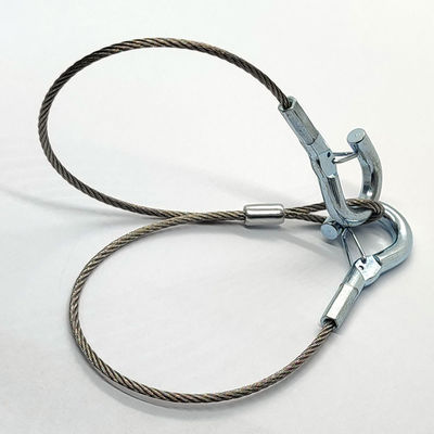Y Style Wire Rope With Hook Fitting And Zinc Terminal Head For Ceiling Hanging Light