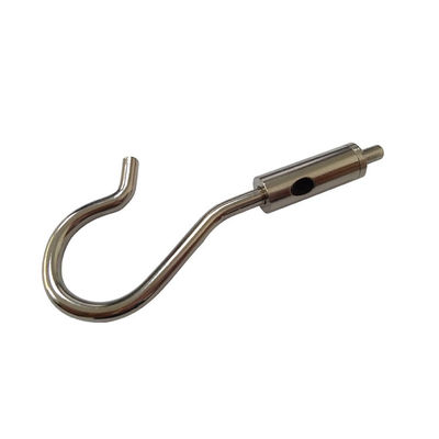 อุปกรณ์เสริมไฟที่กําหนดเอง ส่วนประกอบ นิเคิล Plating Lock Cable Gripper With Hook