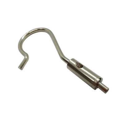 อุปกรณ์เสริมไฟที่กําหนดเอง ส่วนประกอบ นิเคิล Plating Lock Cable Gripper With Hook