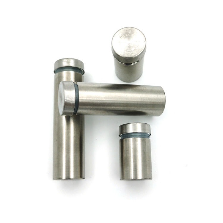 สแตนเลสสตีล คลิปสเปเซอร์กระจกอะคริลิค สแตนออฟป้ายเกลียว สำหรับป้ายโฆษณากระจก