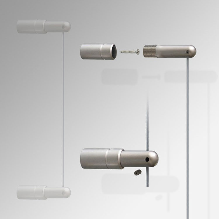 อลูมิเนียมหลายฟังก์ชัน ผนังต่อผนังเคเบิลแสดงไฟฟ้า ระบบแขวนสายกับรางสําหรับภาพวาดศิลปะและกรอบ