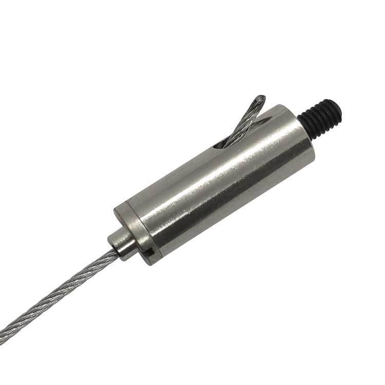 ตัวจับสายเคเบิลสแตนเลส เกลียวภายนอกสำหรับจัดระเบียบฝ้าเพดาน พร้อมตัวจับยึดสลิงเหล็ก