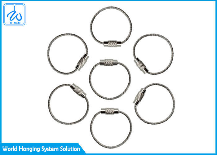 Durable Sturdy Cable Loop Key Ring For Outdoor Hiking 7 * 7 Wire Construction