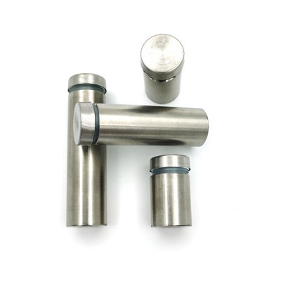 สแตนเลสสตีล คลิปสเปเซอร์กระจกอะคริลิค สแตนออฟป้ายเกลียว สำหรับป้ายโฆษณากระจก