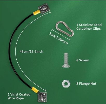 สแตนเลส สายเชือกขยะ Can Lid Lock โลหะ Universal Lid Lock สําหรับกระป๋องขยะกลางแจ้ง